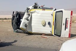تصویری از تصادف هولناک آمبولانس با بنز ده چرخ/ یک کشته و ۳ مجروح بدحال