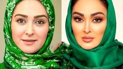 چهره داغون الهام حمیدی قبل بازیگری ! | الهام حمیدی عروسک شد ! + عکس