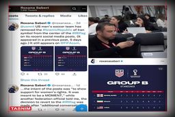 حضور «رکسانا صابری» جاسوس معروف آمریکایی در پوشش خبرنگار در نشست خبری سرمربی ایران