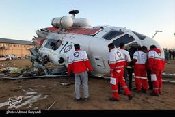 تصاویری از  لحظه سقوط هلیکوپتر حامل وزیر و همراهانش | لحظه برخورد بالگرد به زمین +فیلم