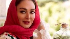 لباس سفارشی الهام حمیدی برای شب یلدا  + عکس