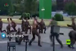 رزمایش بالیوودی در حضور رهبر کره شمالی! +فیلم