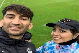 گشت و گذار علیرضا بیرانوند و خانواده اش | منت کشی علیرضا بیرانوند از همسرش در این عکس لو رفت + عکس