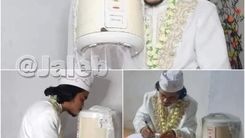 ازدواج عجیب مرد اندونزیایی با پلوپزش  +عکس
