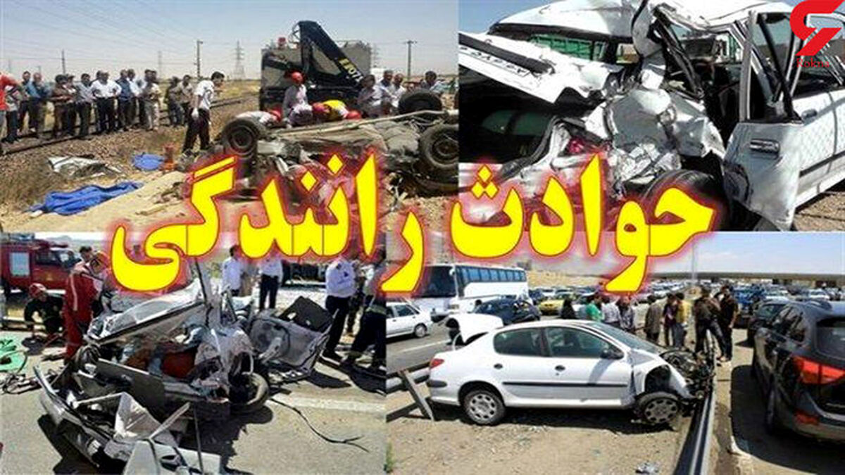 تصادف هولناک تریلی با مینی بوس/ در جاده ساوه اتفاق افتاد