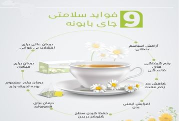 فوایدچای بابونه برای سلامتی+اینفوگرافی
