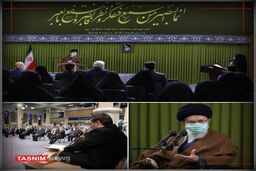 حدیث نصب‌شده در محل سخنرانی رهبر انقلاب +عکس