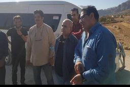 رسول خادم و ستاره سینما در منطقه زلزله زده اندیکا  +عکس