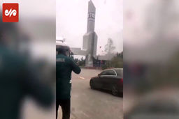 سقوط برج ساعت بر اثر طوفان در ترکیه/ دو نفر کشته شدند +فیلم