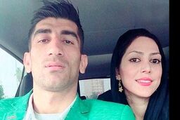 عکس عاشقانه علیرضا بیرانوند و همسرش