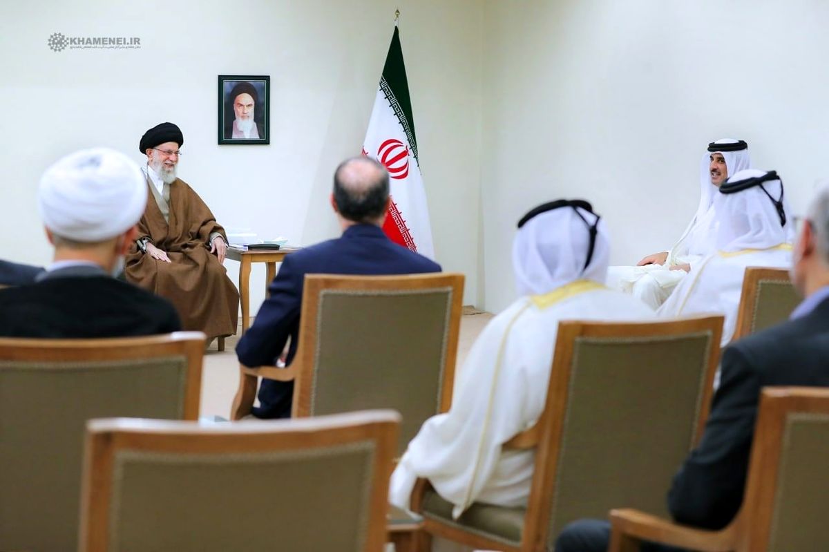 امیر قطر با رهبر انقلاب دیدار کرد