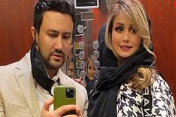 ژست های مسخره زن شاهرخ استخری صدای آقای بازیگر را هم درآورد/سوژه خنده شدن حرکت عجیب سپیده بزمی پور!+عکس