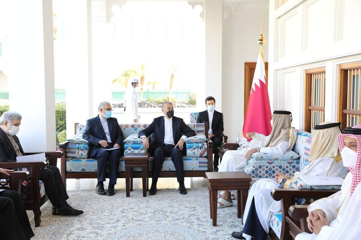 مکان متفاوت دیدار  امیرعبداللهیان با امیر قطر +عکس