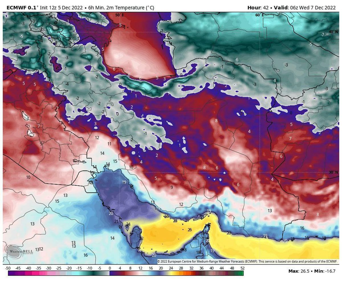 اولین یخبندان سراسری امشب در کشور