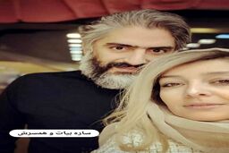 پز دادن ساره بیات با دسته گل ارزان قیمت هدیه شوهرش + عکس