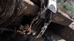 تصویر شوکه کننده از پراید مچاله شده در سیل طالقان!