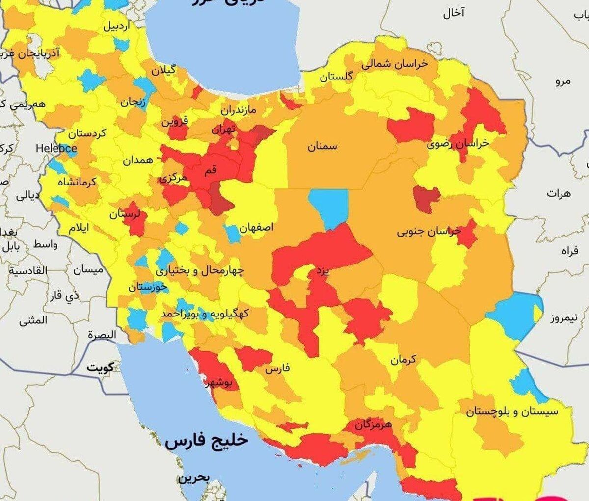 رنگ کرونایی تهران قرمز شد/هشدار جدی به پایتخت نشینان