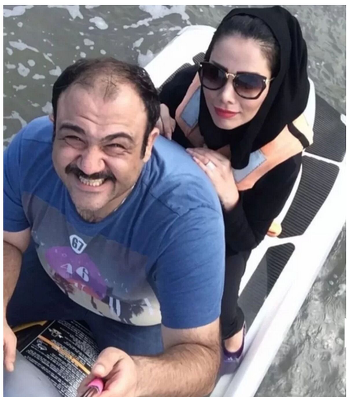 همسر مهران غفوریان با این تغییر چهره عجیب، غیرقابل شناسایی شد! | سلفی باورنکردنی زن مهران غفوریان + عکس