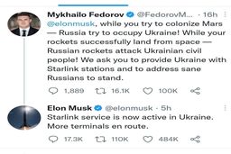 اینترنت ماهواره‌ای استارلینک در اوکراین فعال شد