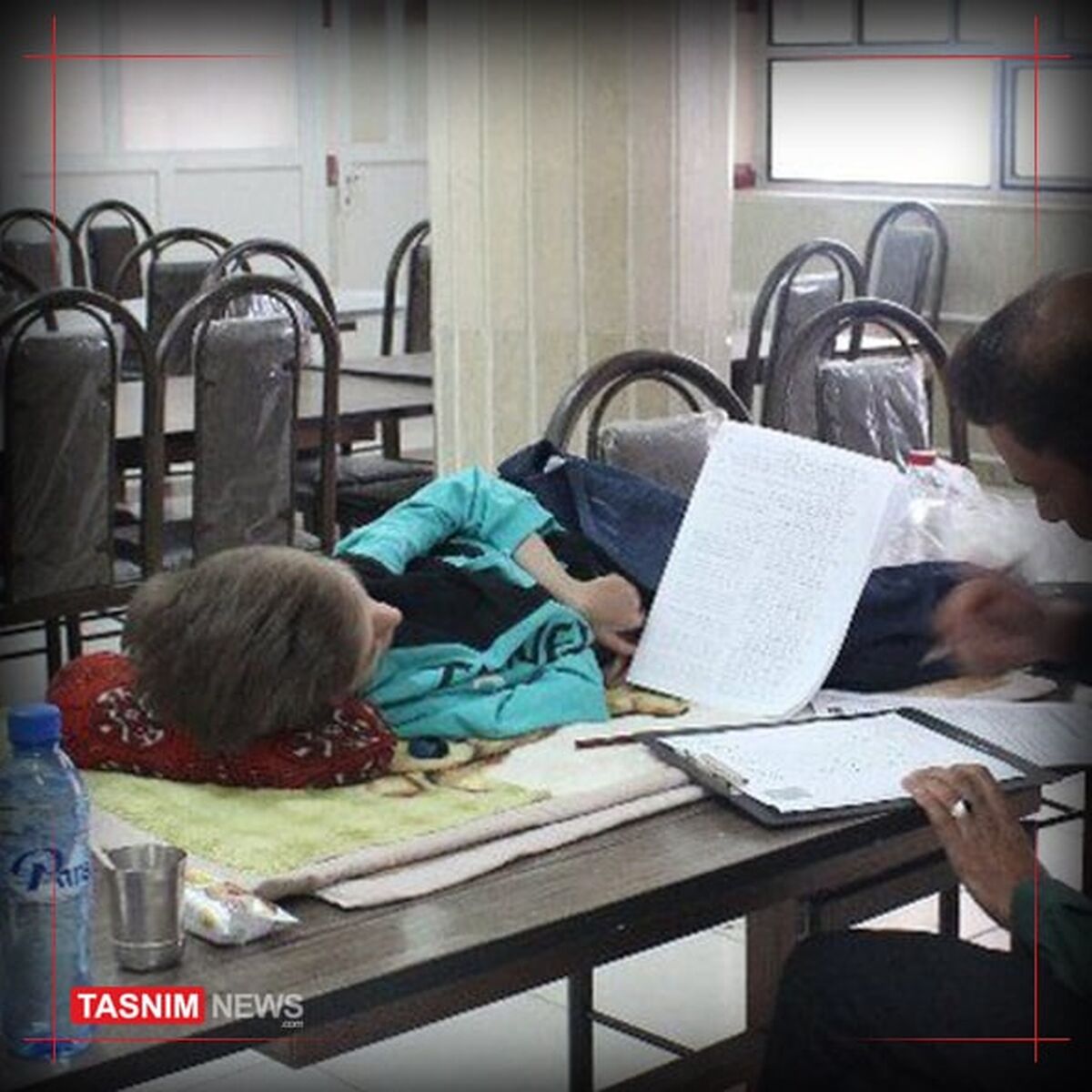 حضور متفاوت یک دانش‌آموز در کنکور امسال +عکس