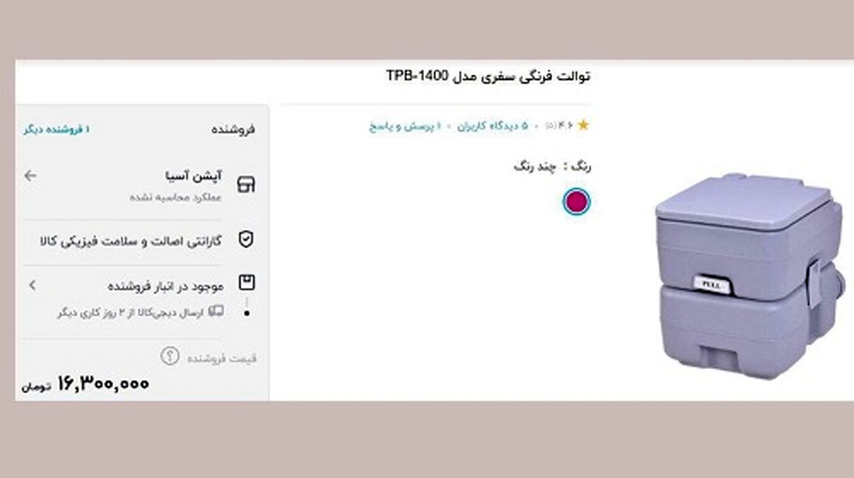 قیمت عجیب و غریب توالت‌فرنگی سوژه شد+عکس