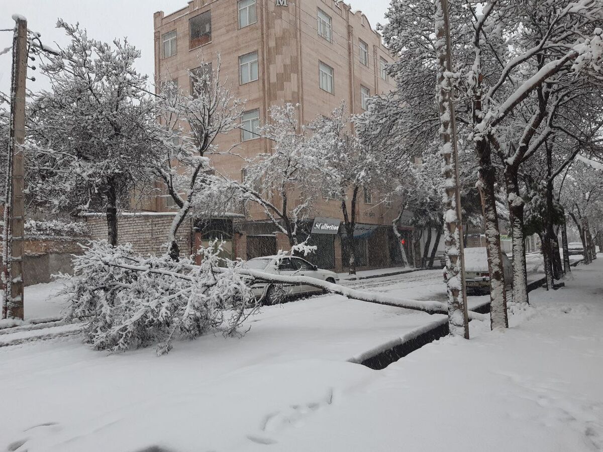 بارش سنگین برف در نقاط مختلف تهران