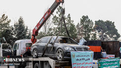 آتش سوزی عمدی خودروهای گران قیمت توسط سارقان! +عکس