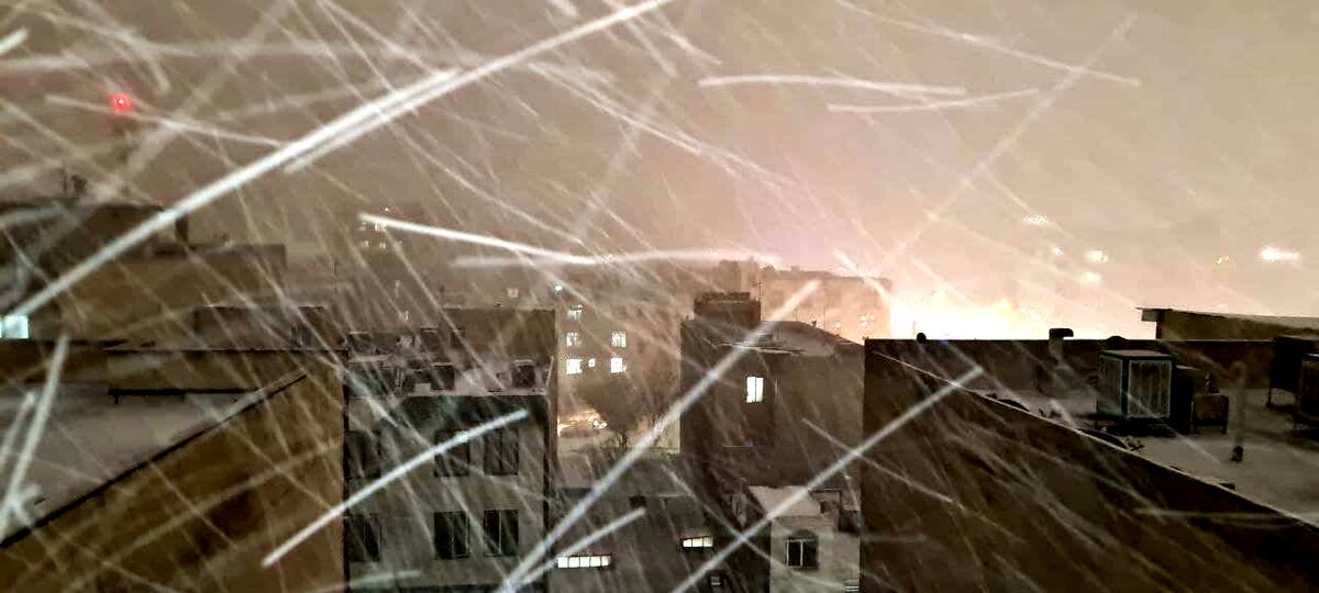 برف و کولاک در راه تهران +عکس