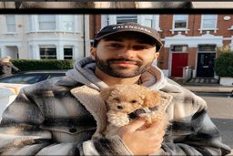 خارج گردی سامان قدوس با حیوان خانگی بامزه اش