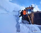 برف ۶ متری در جاده مادیان‌کوه- سنقر +عکس
