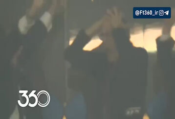 شادی خنده‌دار بازیگر مشهور در ورزشگاه جهانی شد