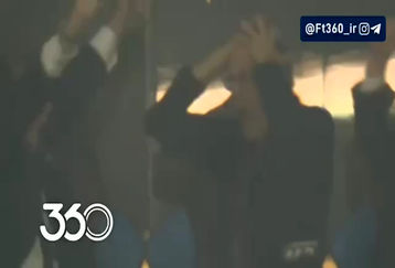 شادی خنده‌دار بازیگر مشهور در ورزشگاه جهانی شد